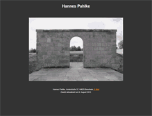 Tablet Screenshot of hannes-pahlke.de